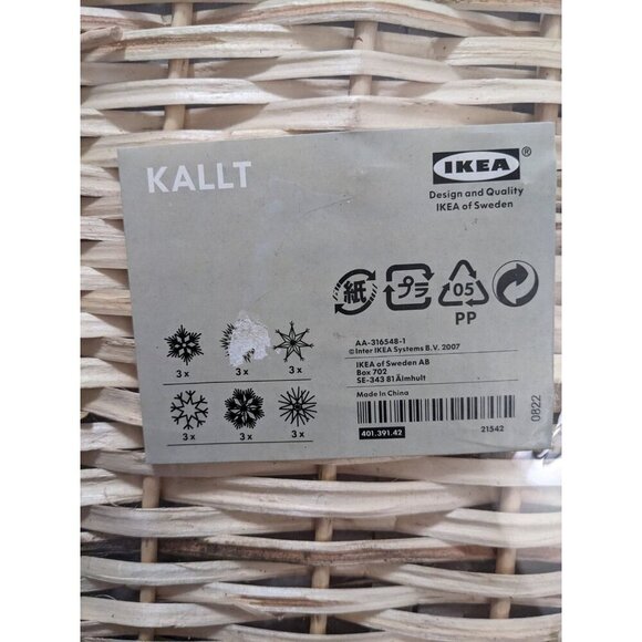 IKEA KALLT Straw Star Ornament Set of 18 Pieces Red Orange Holiday Decor - Picture 3 of 3